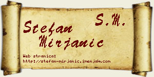 Stefan Mirjanić vizit kartica